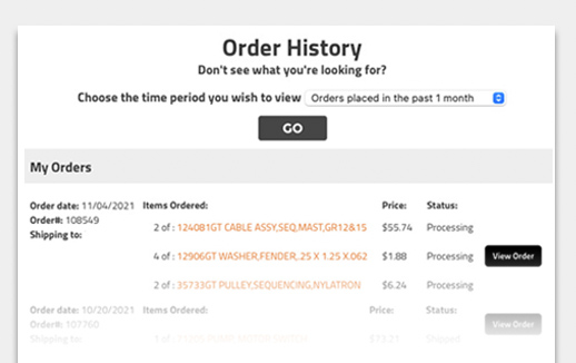 Order History & Tracking